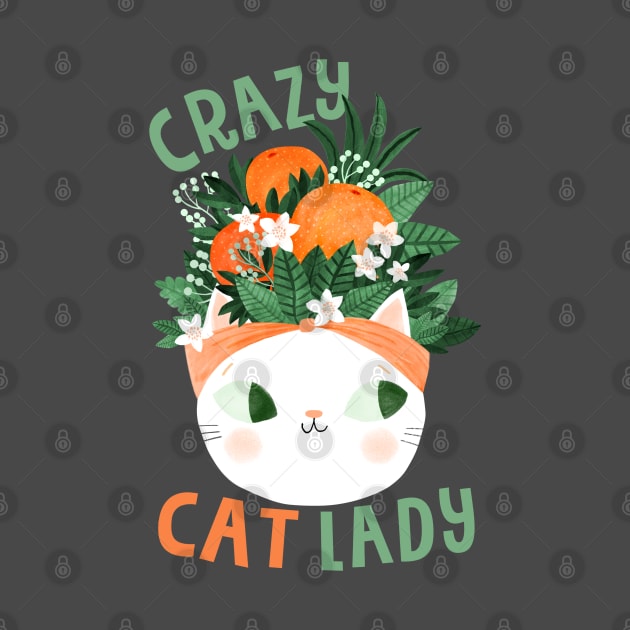Crazy Cat Lady with Oranges by Planet Cat Studio