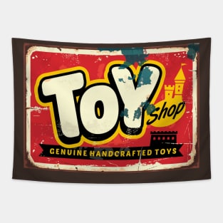 Vintage Toy Store Sign Tapestry