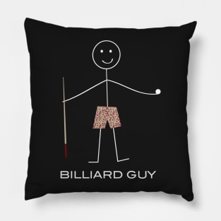 Funny Mens Pool Player Pillow