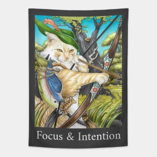 Can Hunter - Focus And Intention - White Lettering Version Tapestry