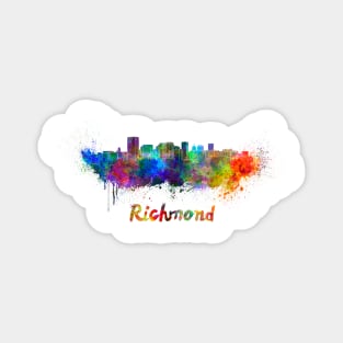 Richmond skyline in watercolor Magnet