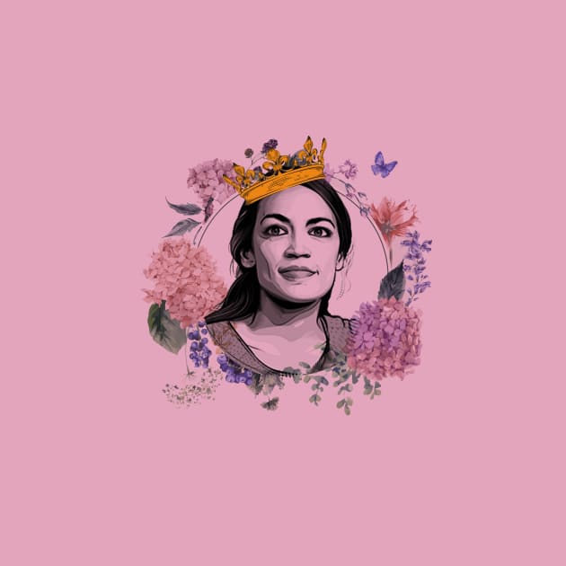 Queen AOC Alexandria Ocasio-Cortez For President! Feminist Politics by ProjectBlue