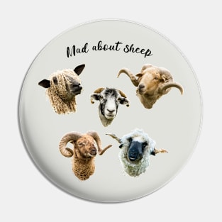 Mad About Sheep Pin