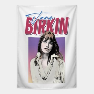 Jane Birkin / Retro Francophile Design Tapestry