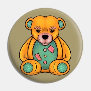 Tough Teddy Bear Pin