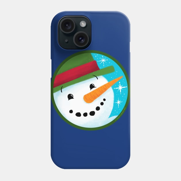 Cute Snowman Phone Case by Steph Calvert Art