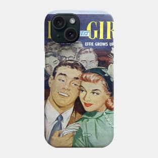 Vintage Romance Comic Book Cover - Boy Meets Girl Phone Case