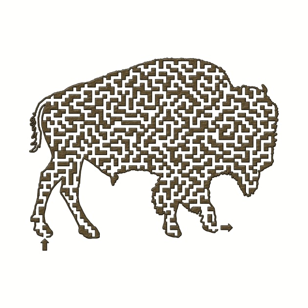 Bison Shaped Maze by gorff