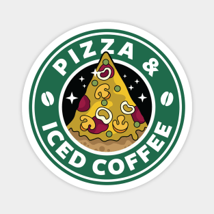 Pizza and Iced Coffee Magnet