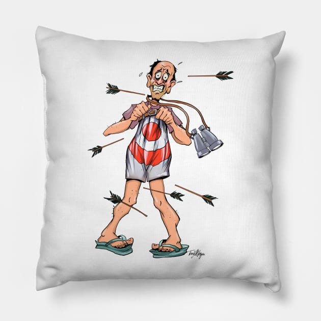 wrong shorts Pillow by Tony Morgan