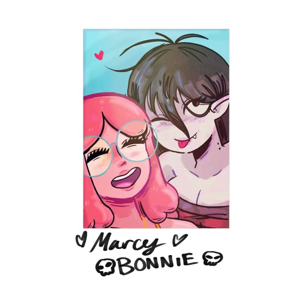 Bubblegum and Marceline Polaroid by tuffghost