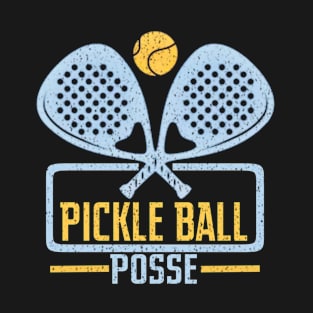 i love pickleball posse funny pickleball for men white lover,pickleball posse,funny pickleball quote for pickle T-Shirt