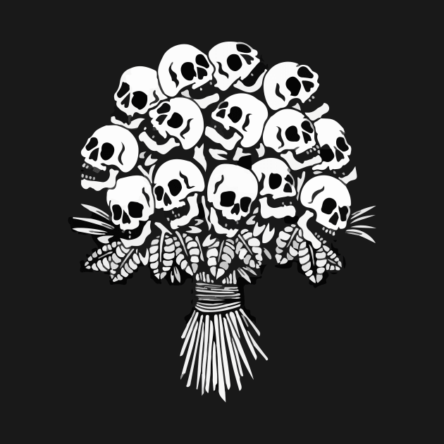 Skull Flowers Skeleton Gothic Aesthetic Grunge Emo Punk Halloween Gift by Prolifictees