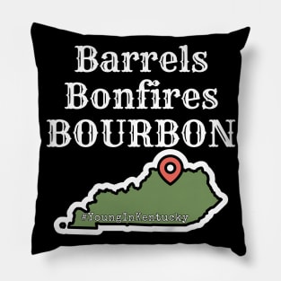 Barrels Bonfires Bourbon Pillow