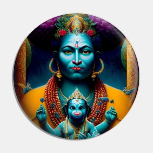 Hanuman Baby with mother Gaia Pin