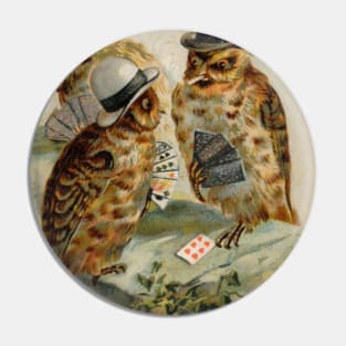 Poker Playing Owls Have an Ace Up Their Sleeve Pin