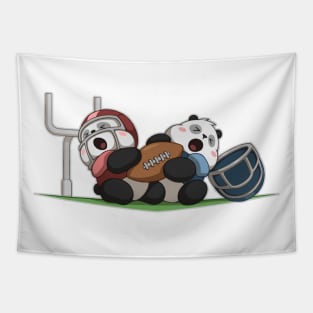 Football Pandas Tapestry