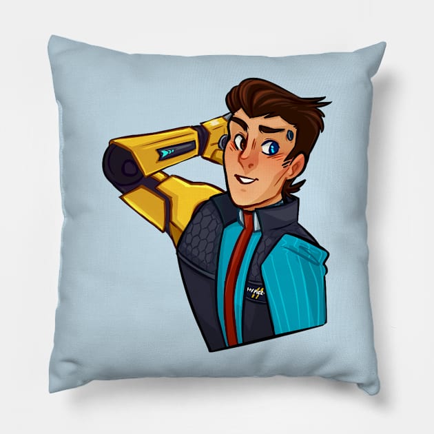 Rhys from Tales from the Borderlands series Pillow by lutnik