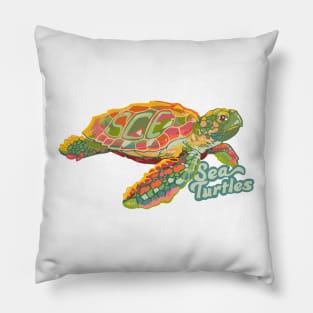 SCE - SEA TURTLES (BACK & FRONT) Pillow