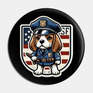 Beagle Police Pin