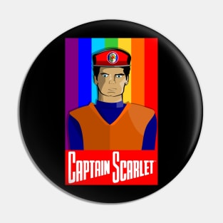 Captain Scarlet Retro Poster Style Pin