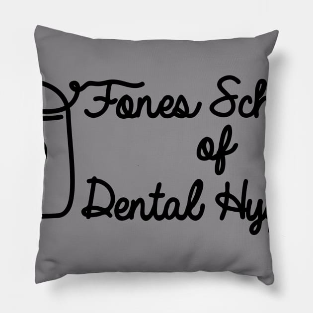 Fones School of Dental Hygiene Pillow by KDDragonflyDesigns