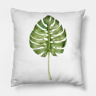 Monstera leaf illustration Pillow