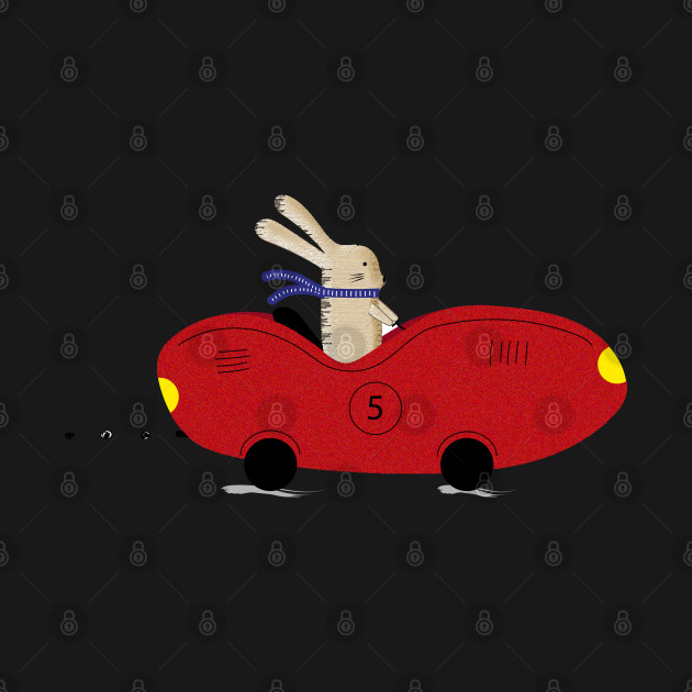 Discover Rabbit and his car - Car - T-Shirt