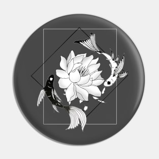 Koi flowers Pin