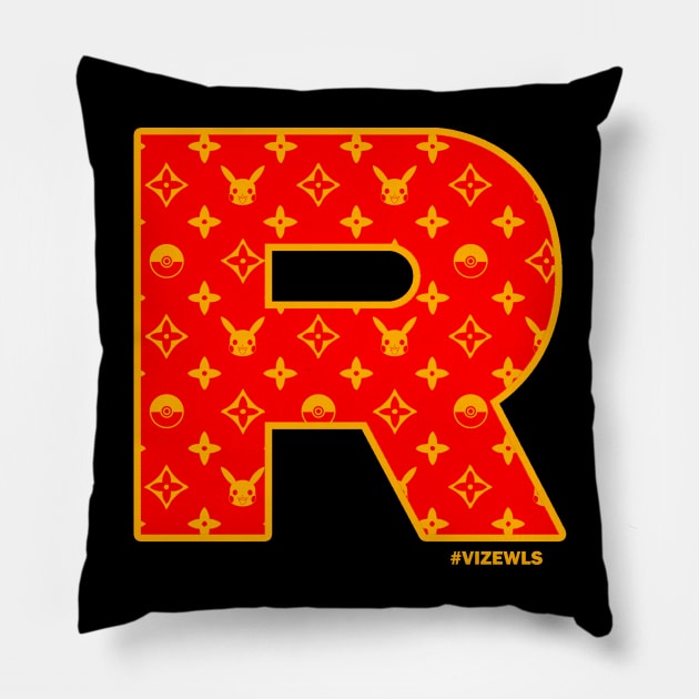 R for Team Rocket Pillow by Vizewls