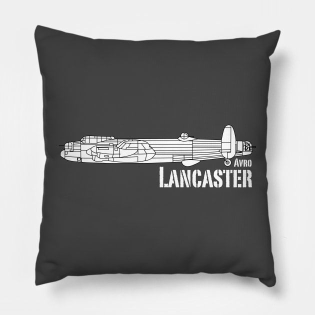 Avro Lancaster Pillow by BearCaveDesigns