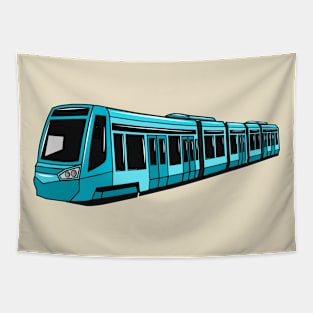 Electric locomotive cartoon illustration Tapestry