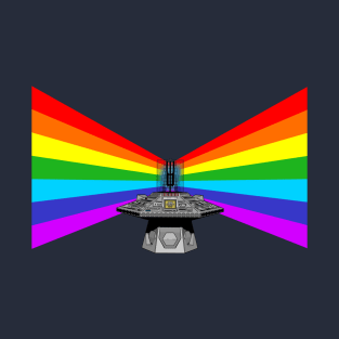 Tardis Console Rainbow Time Warp T-Shirt