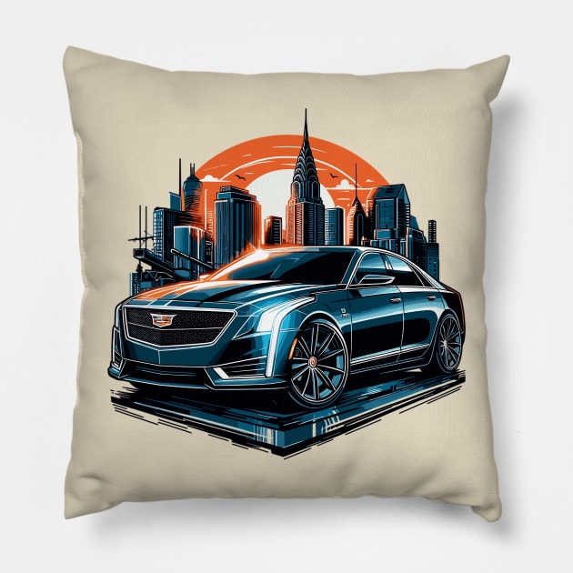 Cadillac CT6 Pillow by Vehicles-Art