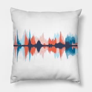 Colorful Sound Waves Pillow