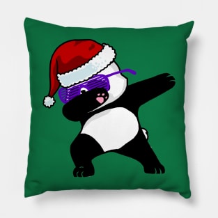 Dabbing Panda Shirt Kids Santa Hat Holiday Gift Panda Lovers Pillow