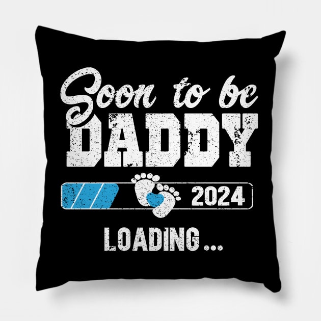 New annoucement for dad, daddy, papaa 2024, soon to bee daddy 2024 Pillow by SecuraArt