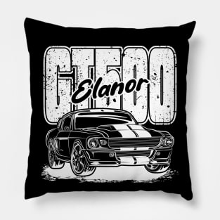 Mustang GT500 Elanor (White Print) Pillow