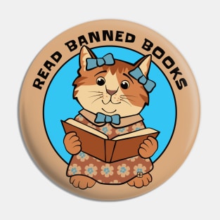 Read Banned Books Cute Kitten Pin