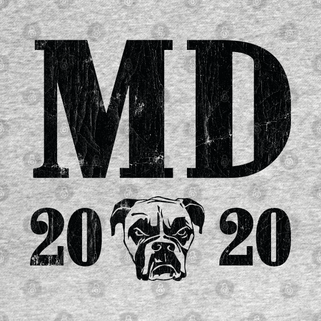 MAD DOG 20/20 Bulldog Black (Distressed) - Md 2020 - T-Shirt | TeePublic