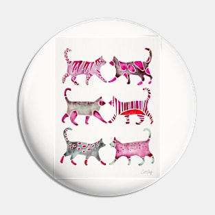 Magenta Cat Collection Pin