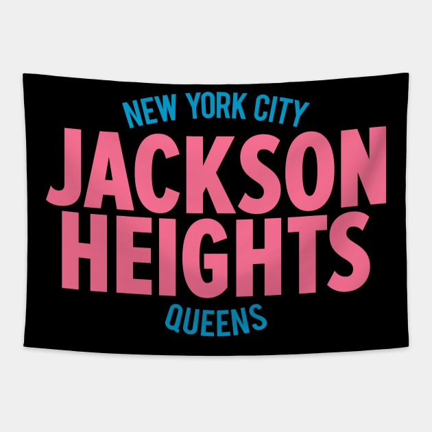 Jackson Heights Queens Logo - Minimalist Marvel Celebrating Community Tapestry by Boogosh