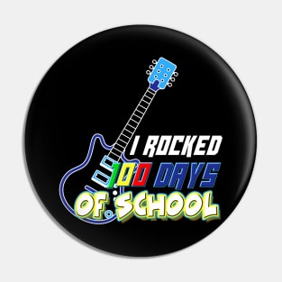 100th Day Of School Guitar Music Student Pin