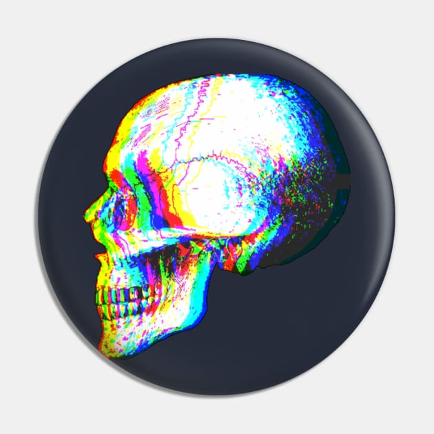 trippy skull Pin by artbleed