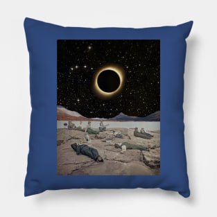 Solar Eclipse above Finland (1891) Pillow