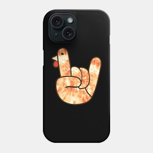 Rock Sign Turkey Hand Tie Dye Thanksgiving Autumn Men Women Phone Case