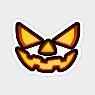 Scary Halloween Horror Pumpkin Face Magnet