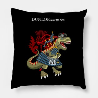 Clanosaurus Rex DUNLOPsaurus rex Plaid Dunlop Scotland Ireland Family Tartan Pillow