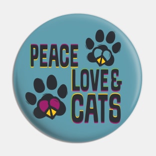 Peace Love Cats Pin