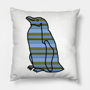 Palm Trees and Sky Stripes Penguin Pillow